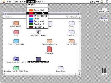 Dossier colorés System 7