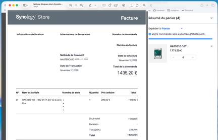 Comparaison prix disques durs 16To Synology