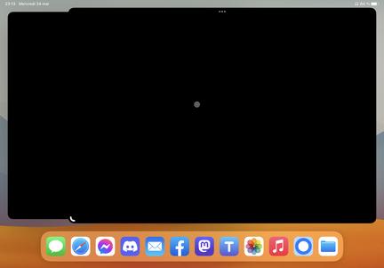 Bug iPadOS 16.5 app noire