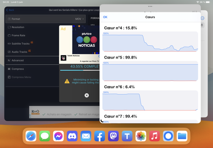iPad Pro encodage vidéo, throttling