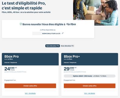 Option débit+ Bouygues Sailly-sur-la-Lys