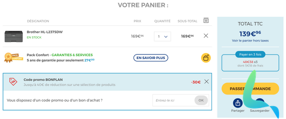 Bon plan imprimante Brother Laser monochrome LDLC