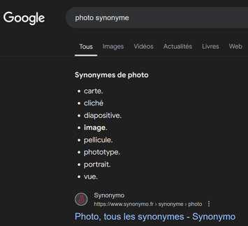 Synonymes photo