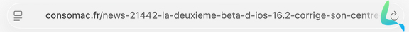 URL article iOS 26 beta 2 centre de contrôle Consomac