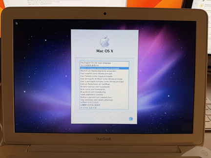 MacBook 2009 démarré sur clé USB d\'installation de Mac OS X Snow Leopard