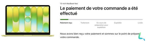 Commande MacBook Neo