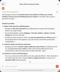 Transfert eSIM Bouygues iPhone Vers iPad cellulaire