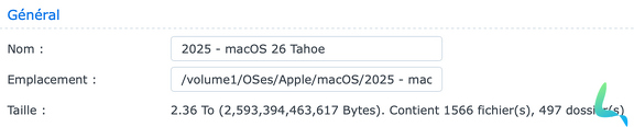 Dossier macOS Tahoe NAS un an après