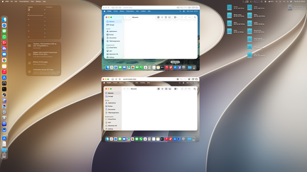 Comparaison Finder macOS 26.5.1 et macOS 27 b1