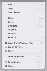 Montage personnel menu contextuel macOS disposition préférable