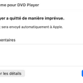 Lecteur DVD macOS 27 beta 2 plantage