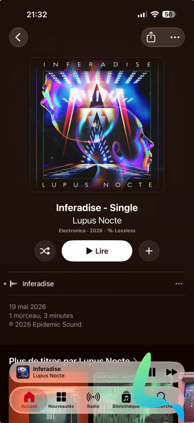 Inferadise sur Apple Music iOS.png