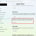Réinitialiser Apple Music
