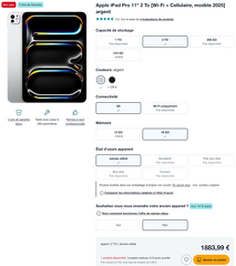 iPad Pro M5 11 pouces 2To 5G reBuy