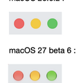 Bouton gestion fenêtre macOS 26 comparaison avec macOS 27